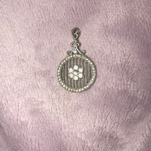 Floral necklace charm